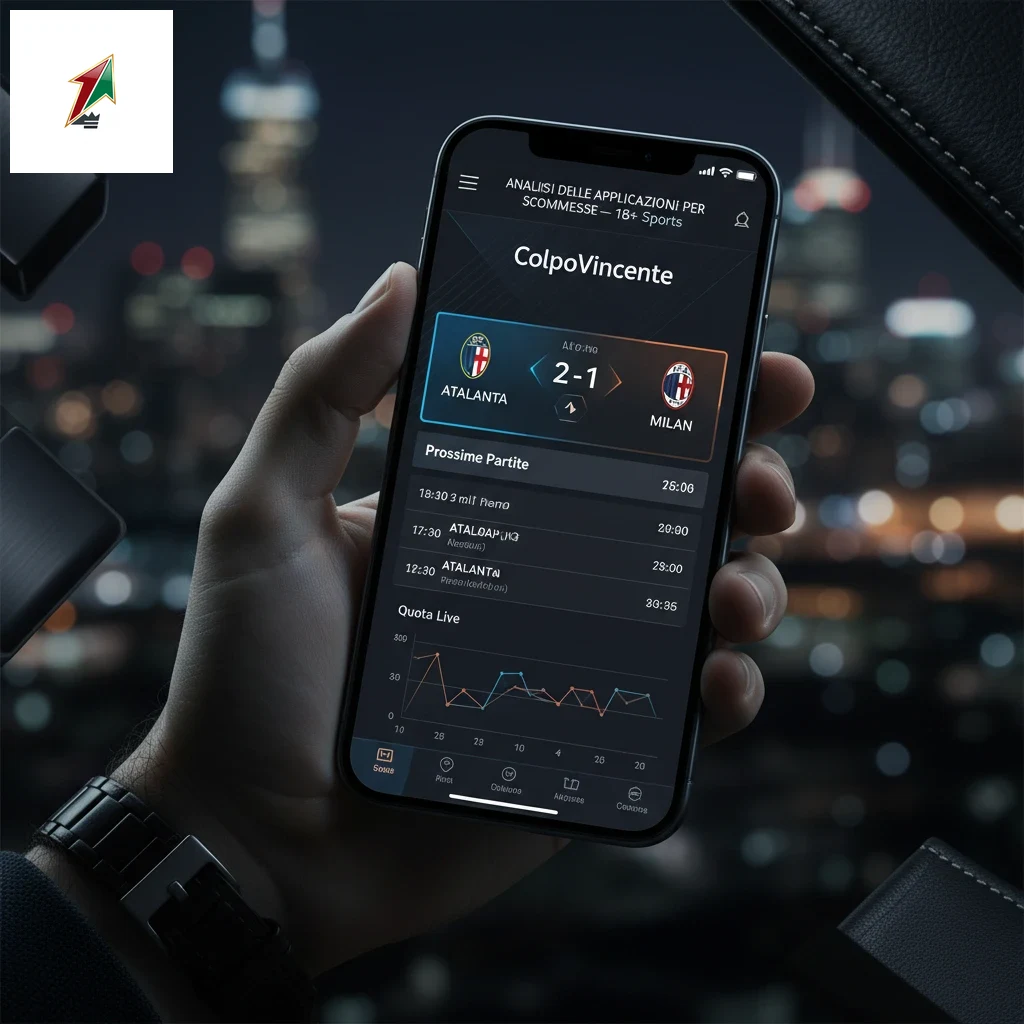 Interfaccia mobile con statistiche sportive e quote aggiornate in tempo reale
